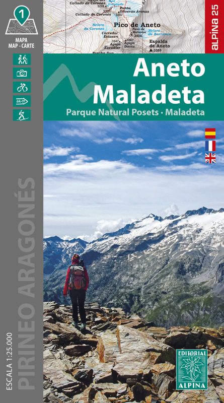 Aneto Maladeta 1:25.000 Wanderkarte Editorial Alpina
