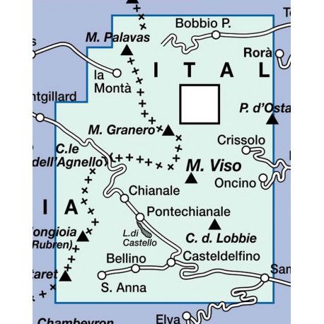106 Monviso - Sampeyre - Bobbio Pellice - Wanderkarte 1:25.000 - IGC