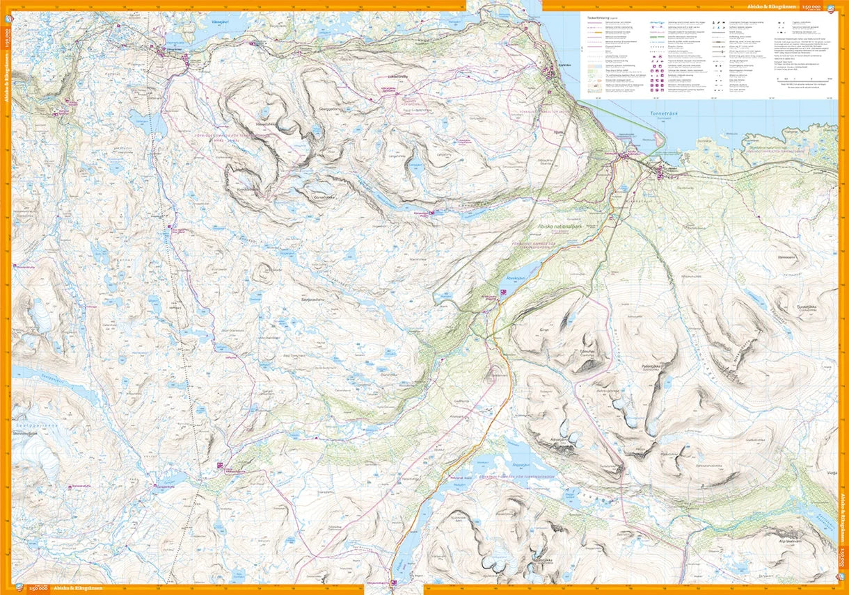 Kungsleden: Kebnekaise, Abisko & Riksgränsen 1:50 000
