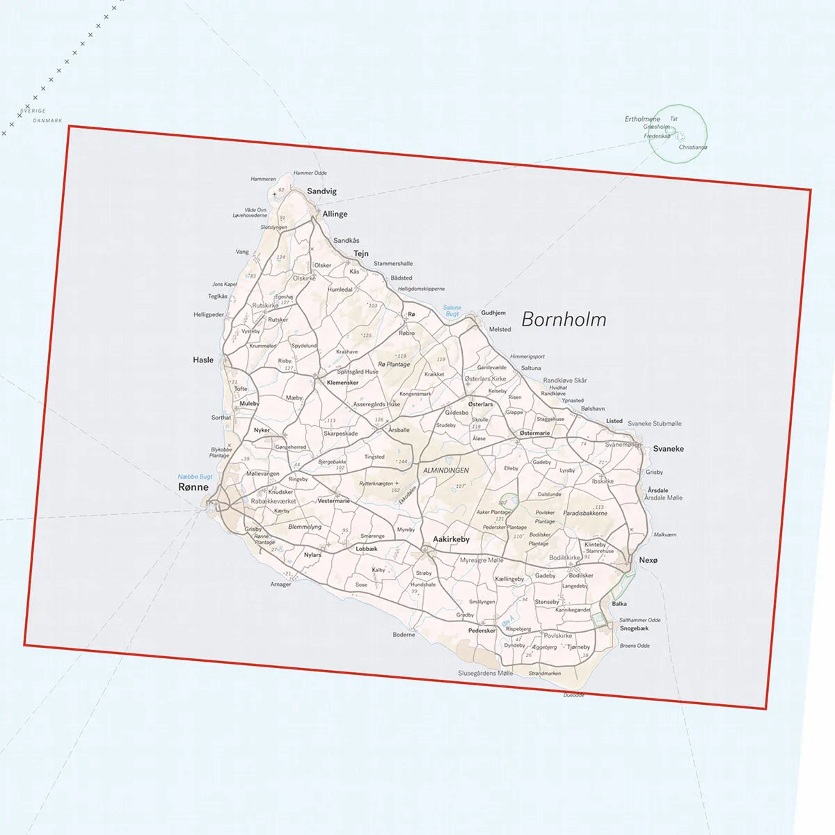 Bornholm 1:50.000 - Wanderkarte Calazo Dänemark