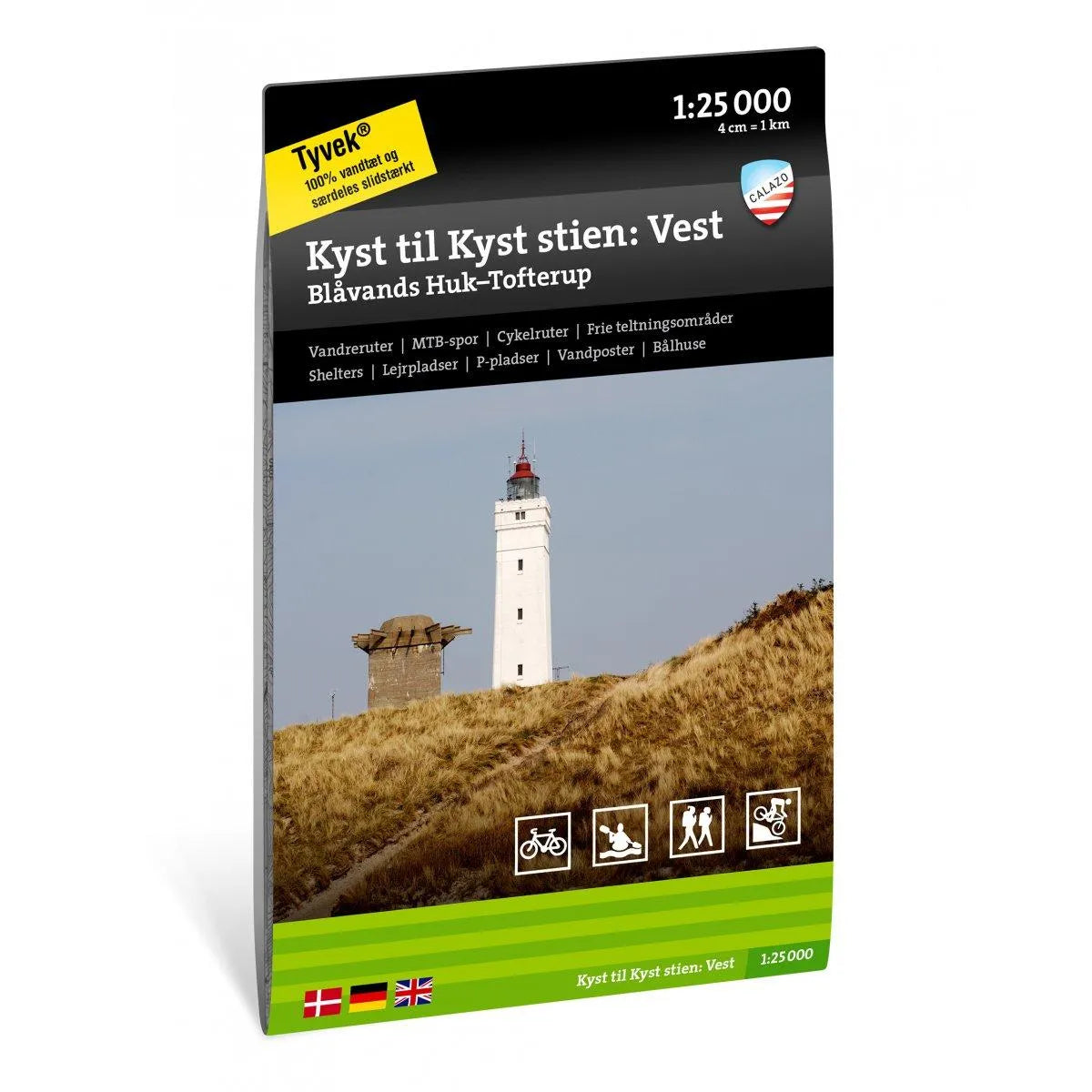 Kyst till Kyst stien West 1:25.000 - Wanderkarte Calazo Dänemark