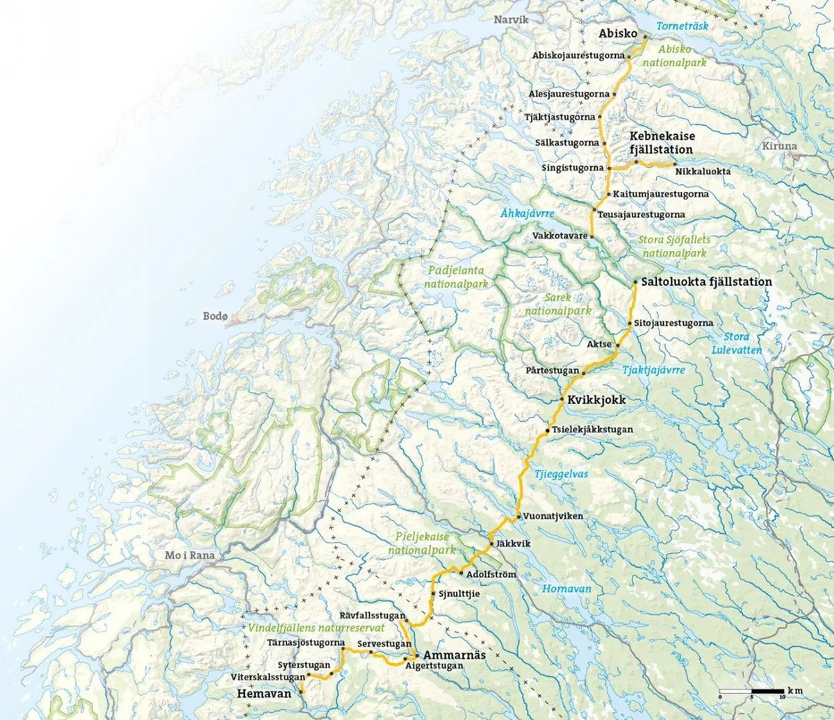 Friluftsatlas Kungsleden 1:50 000