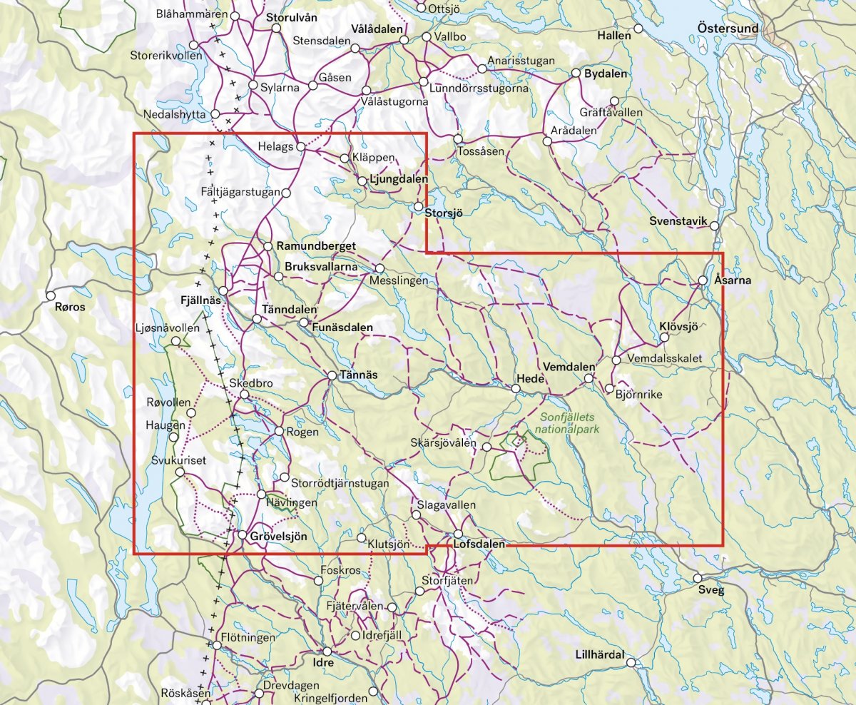 Härjedalsfjällen 1:100.000