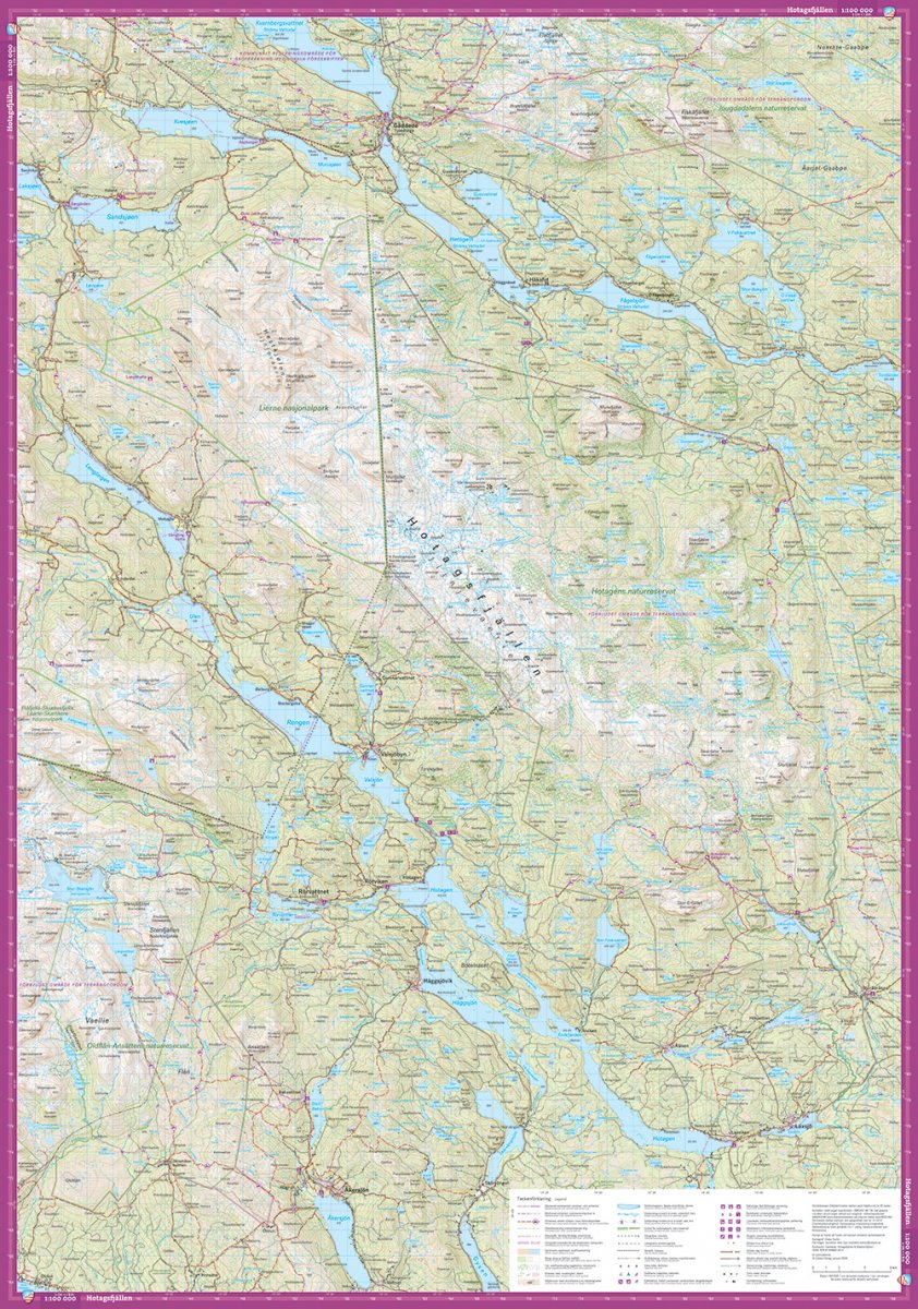 Gäddede, Hotagsfjällen och Skalstugan 1:100.000