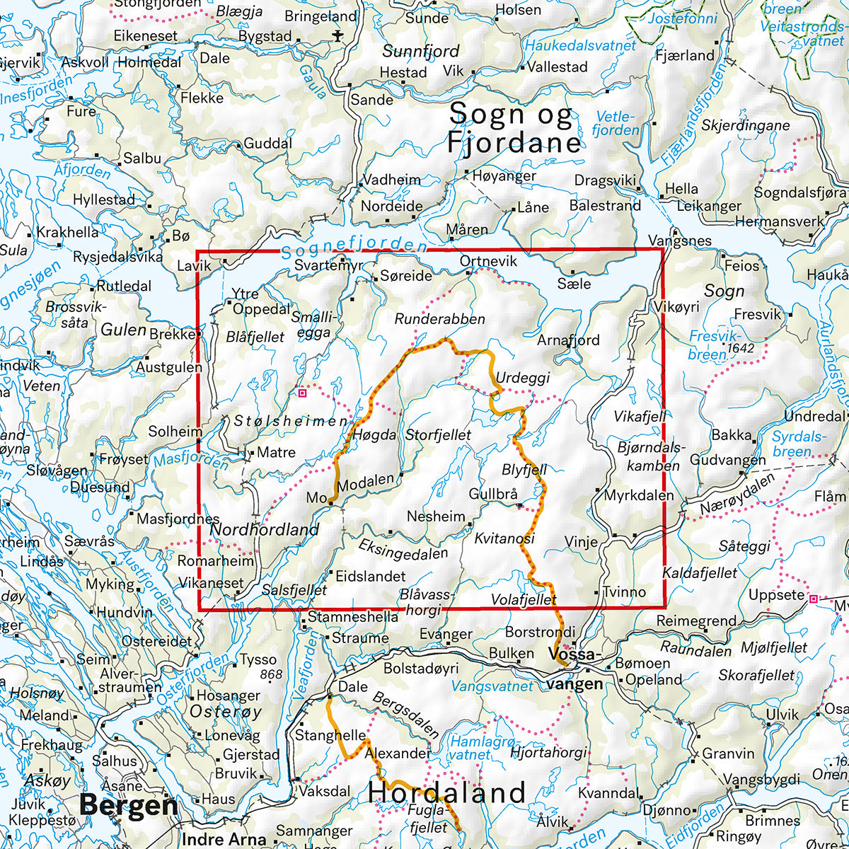 Stølsheimen 1:50.000 Wanderkarte Calazo