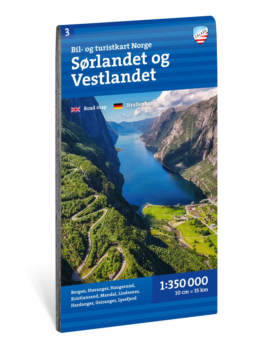 Norwegen Süd & West 1:350.000 - Calazo Straßenkarte