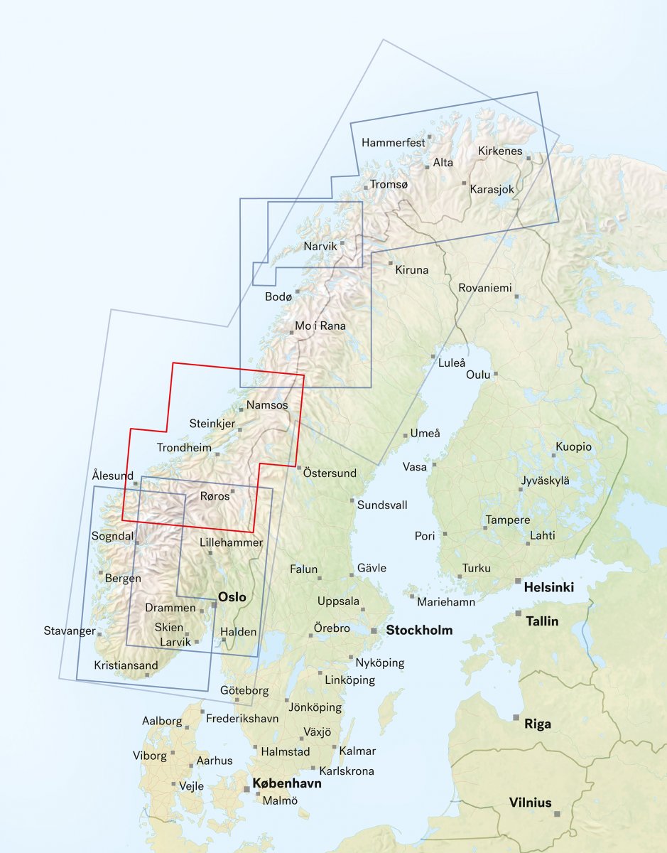 Norwegen Mitte 1:350.000 - Calazo Straßenkarte