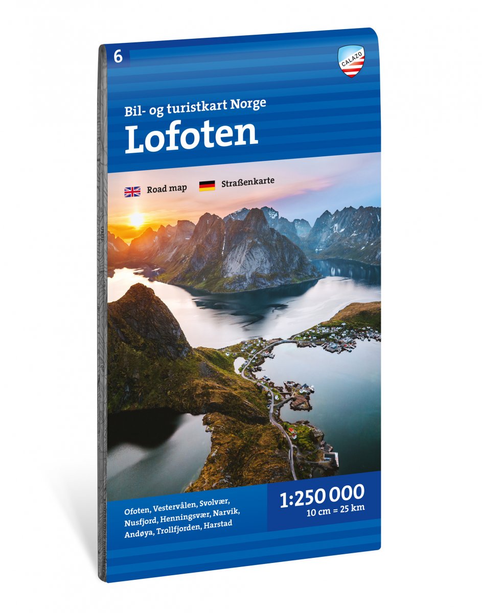 Lofoten 1:250.000 - Calazo Straßenkarte