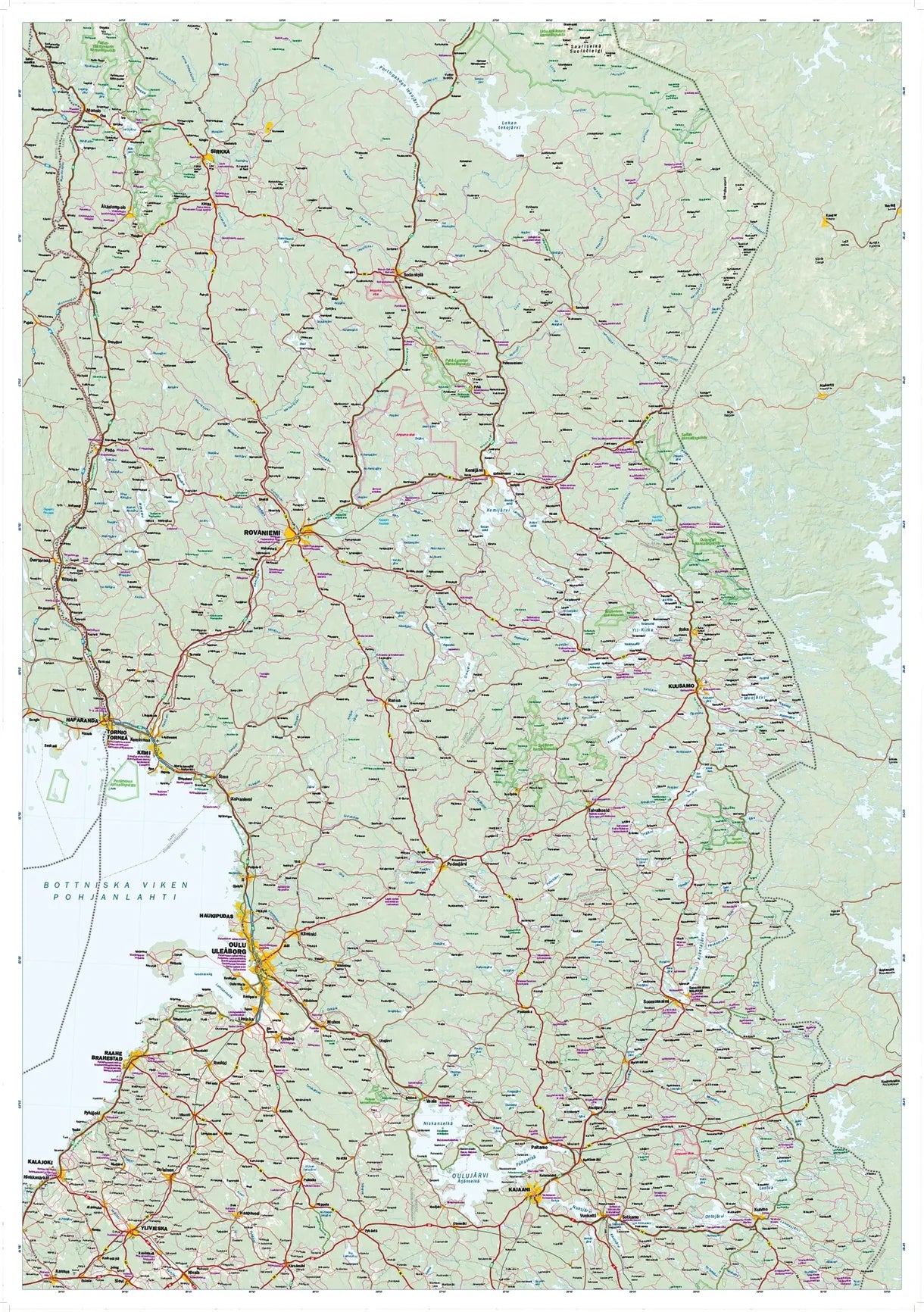 Finnland Nord 1:500.000 - Calazo Straßenkarte