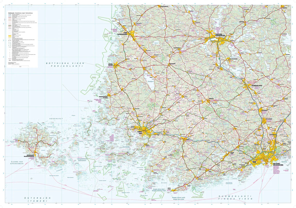 Finnland (Süd-)West 1:350.000 - Calazo Straßenkarte