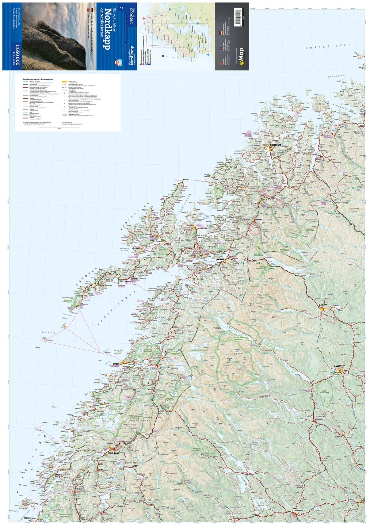 Nordkap & Nordkalotte 1:650.000 - Calazo Straßenkarte