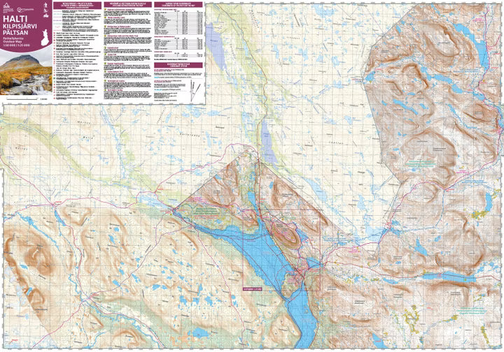 Halti Kilpisjärvi Pältsan - Wanderkarte 1:50.000 / 1:25.000 Finnland