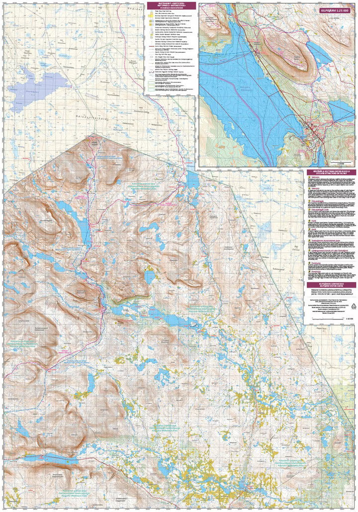 Halti Kilpisjärvi Pältsan - Wanderkarte 1:50.000 / 1:25.000 Finnland