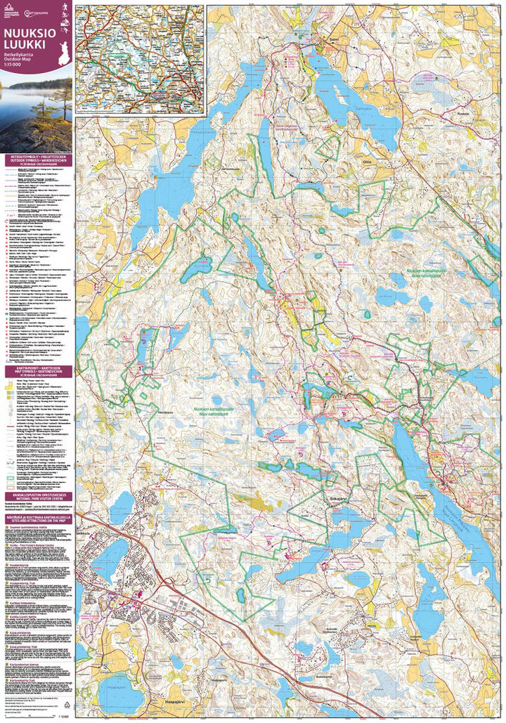 Nuuksio Luukki - Wanderkarte 1:15.000 Finnland