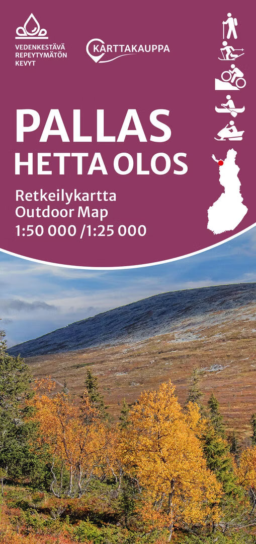 Pallas Hetta Olos - Wanderkarte 1:50.000 / 1:25.000 Finnland