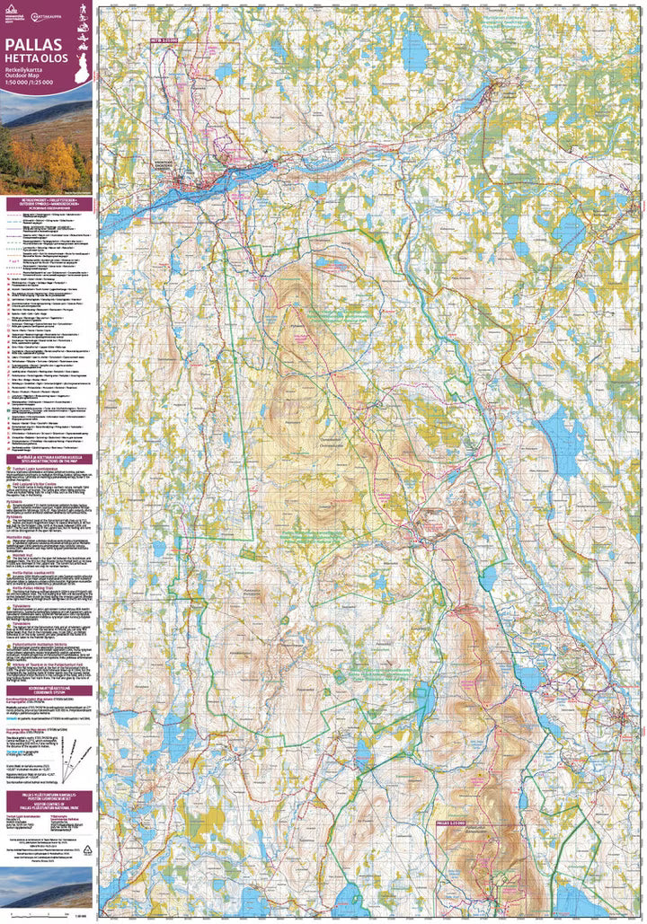 Pallas Hetta Olos - Wanderkarte 1:50.000 / 1:25.000 Finnland