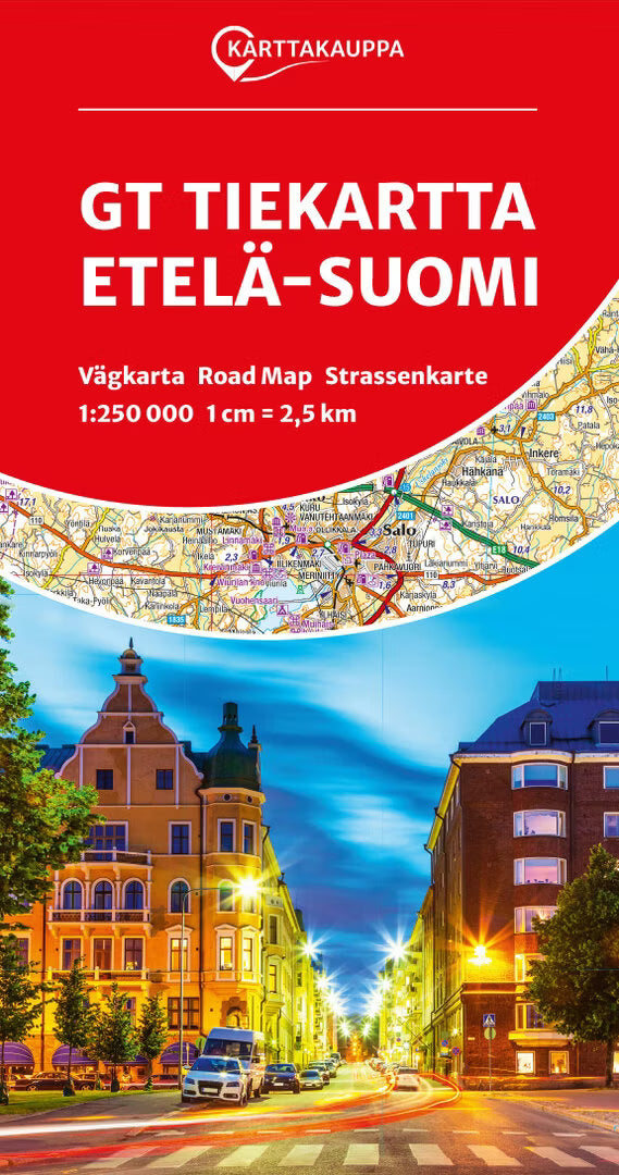 Finnland Süd 1:250.000 - Straßenkarte Karttakauppa