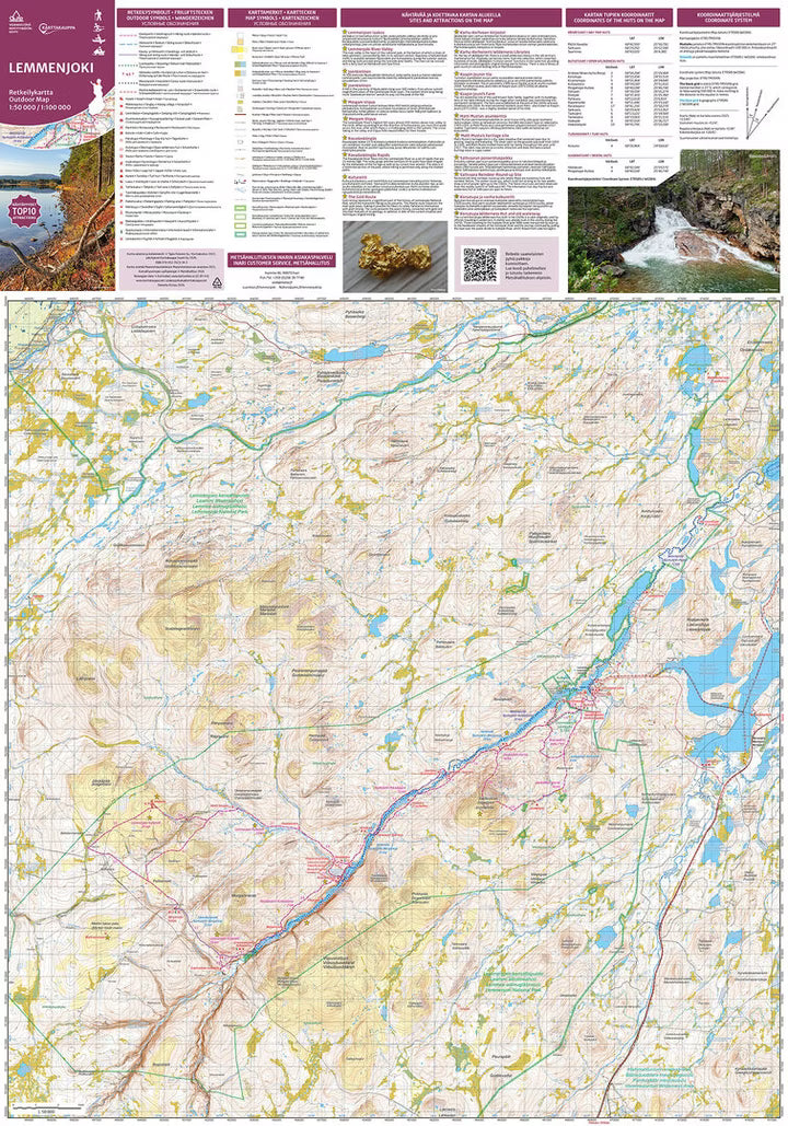 Lemmenjoki - Wanderkarte 1:50.000 / 1:100.000 Finnland
