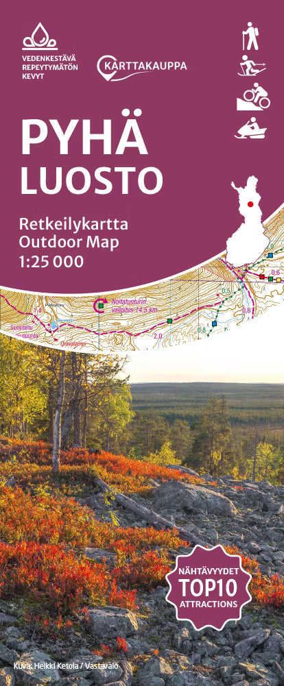 Pyhä Luosto - Wanderkarte 1:25.000 Finnland