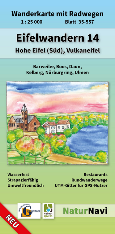 Eifelwandern 14 - Hohe Eifel (Süd), Vulkaneifel - 1:25.000 NaturNavi Wanderkarte