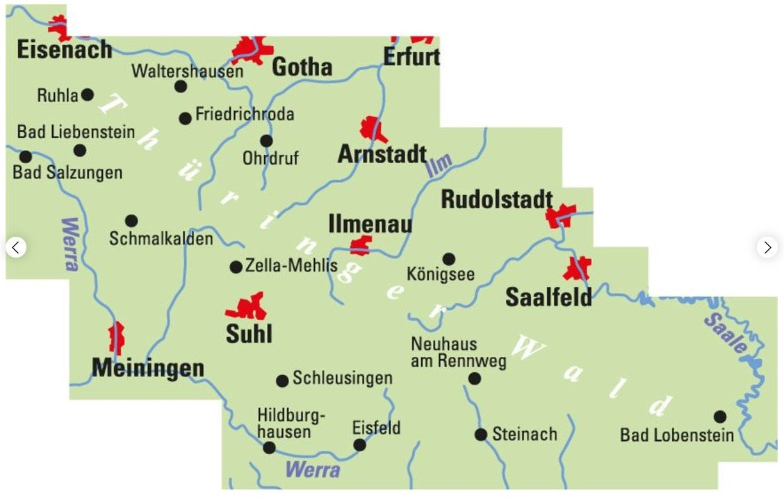 Thüringer Wald - ADFC Regionalkarte