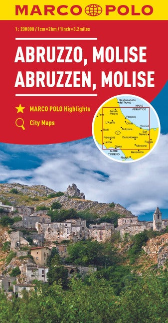 Abruzzen - Molise 1:200.000 - Marco Polo Straßenkarte Italien 10