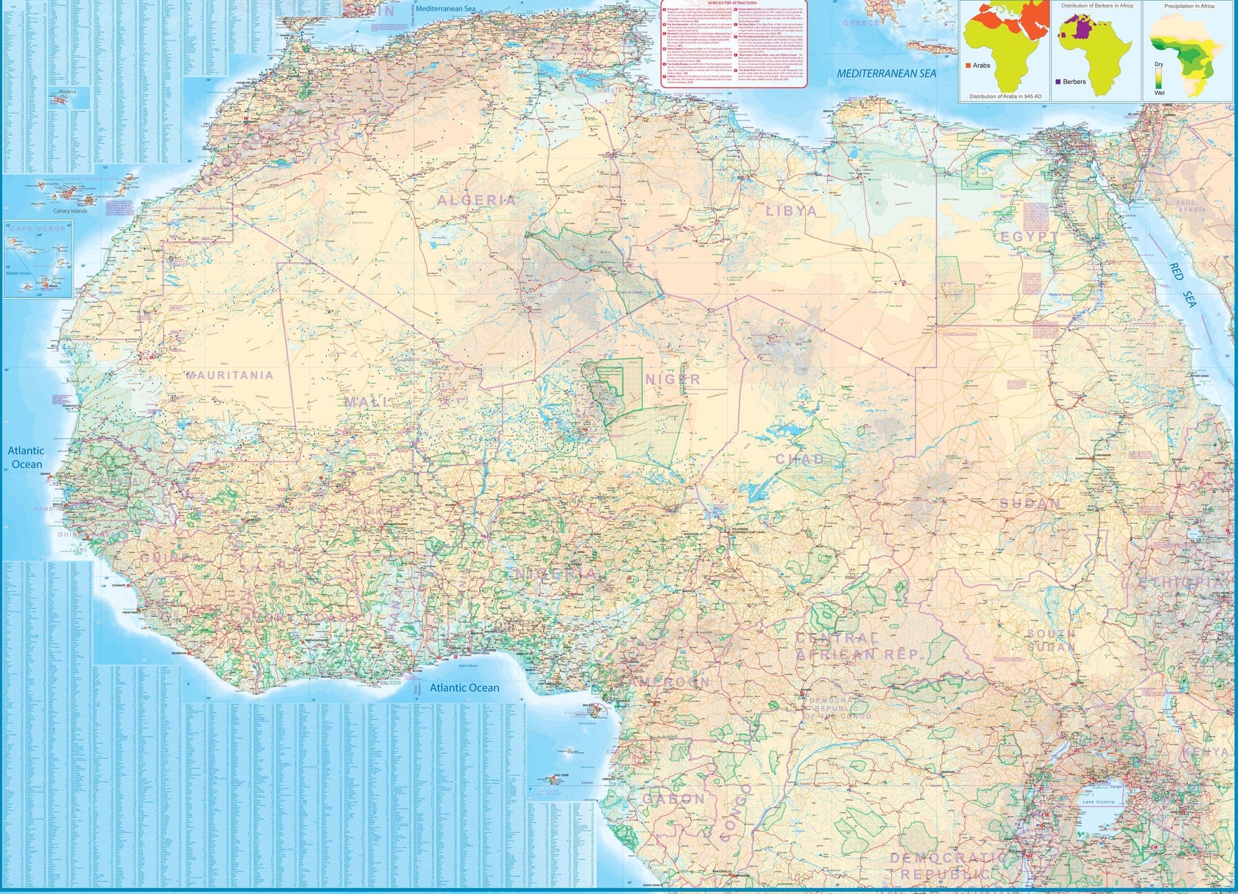 Afrika Landkarte 1:4,8 Mio.