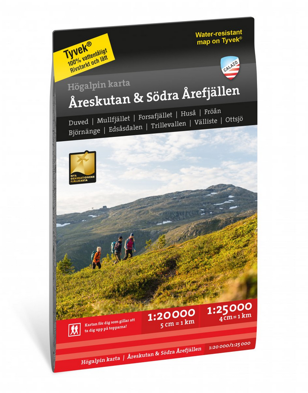 Högalpin karta: Åreskutan & södra Årefjällen 1:20.000