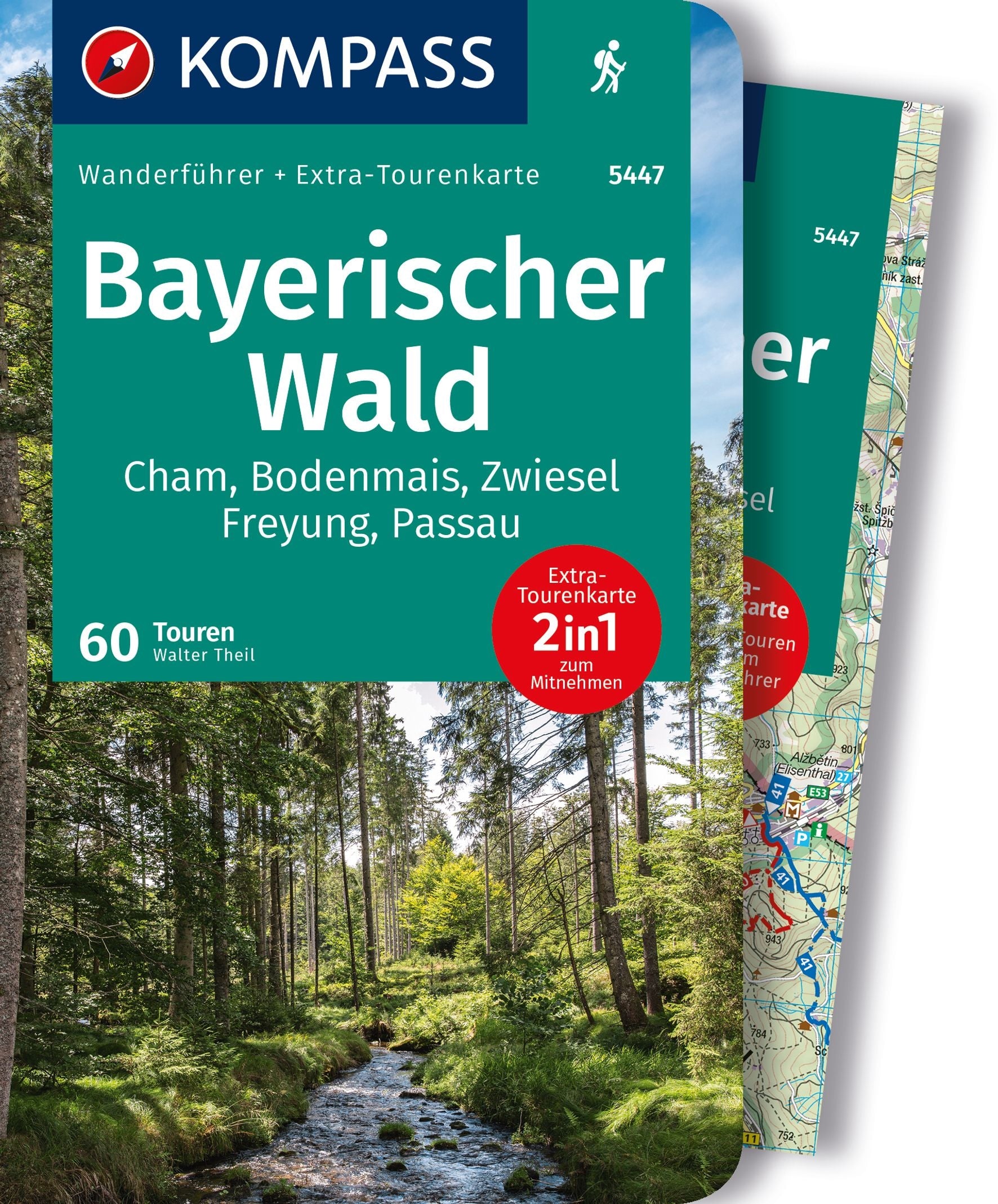 Bayerischer Wald - Wanderführer mit Extra-Tourenkarte - Kompass Wanderführer