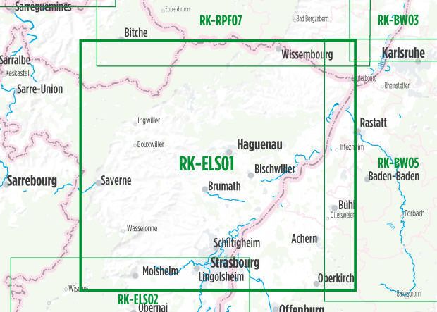 Elsass Nord 1:75.000 - Bikeline Radkarte