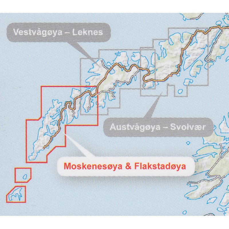 Høyfjellskart Lofoten: Austvågøya – Svolvær 1:30 000