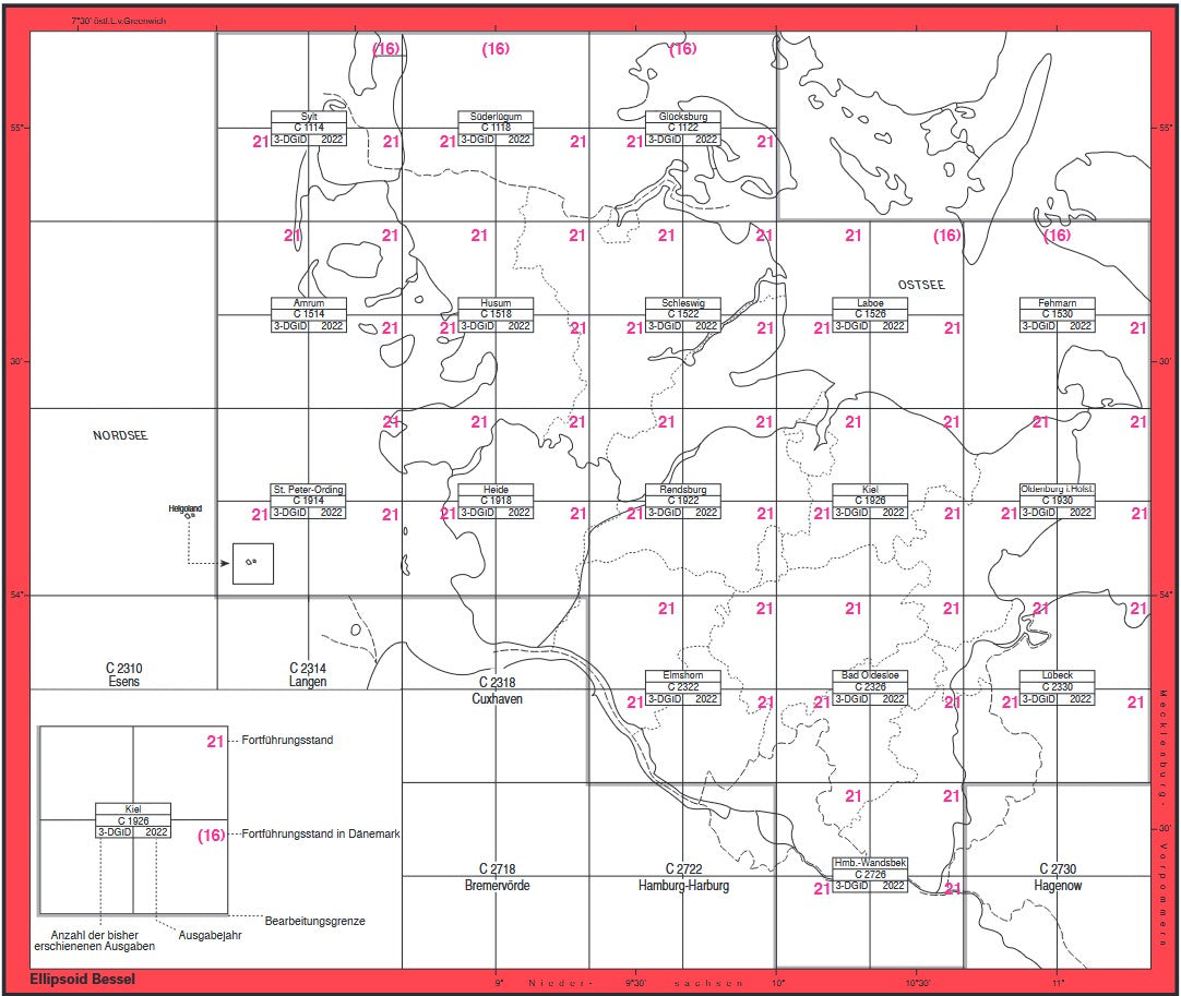 Schleswig-Holstein 1:100.000 Topographische Karten