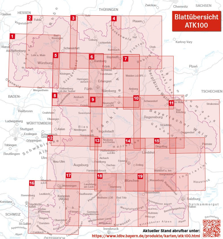 Bayern 1:100 000 Amtliche Topographische Karte (ATK100)