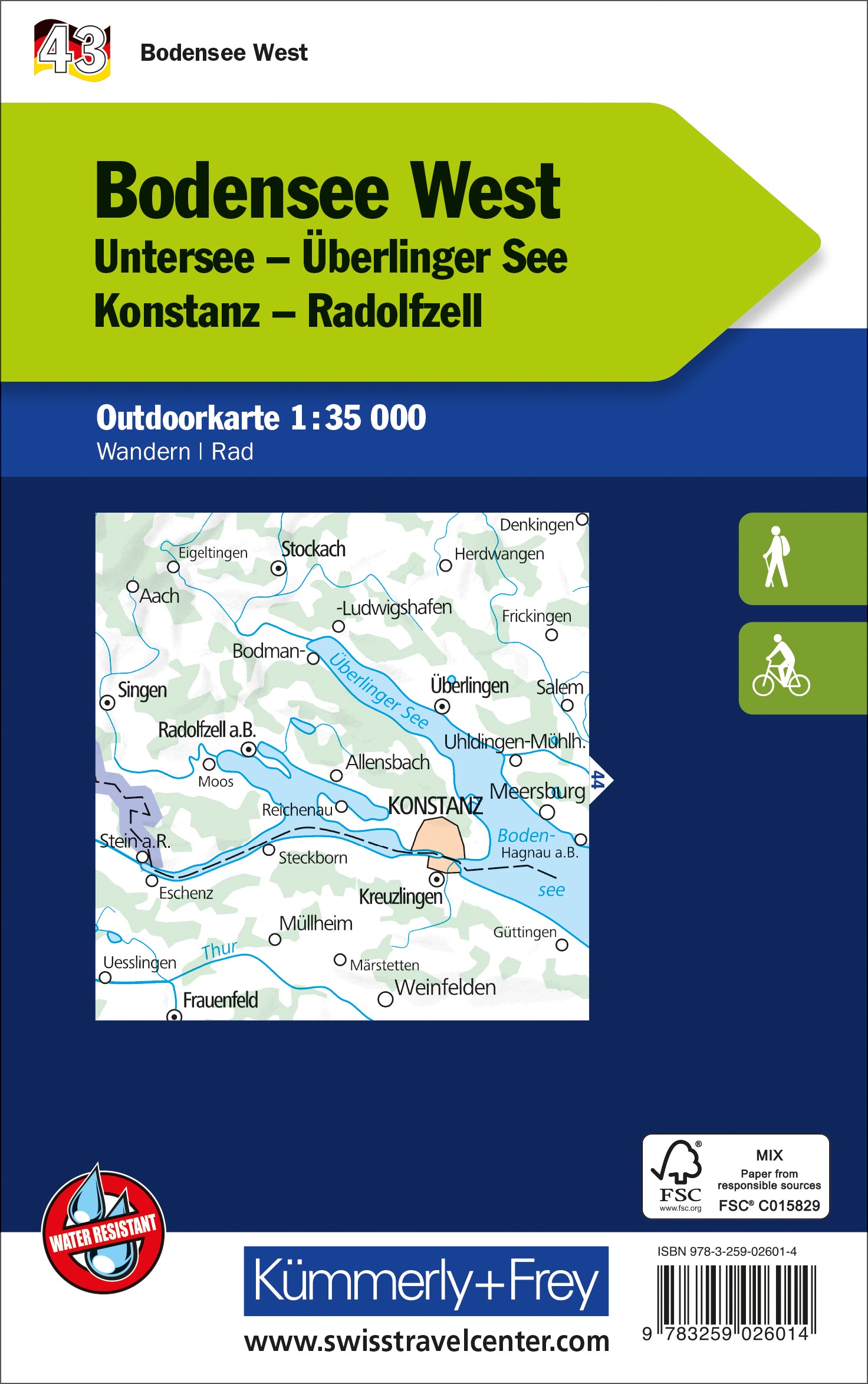 43 Bodensee West - Kümmerly + Frey - 1:35 000
