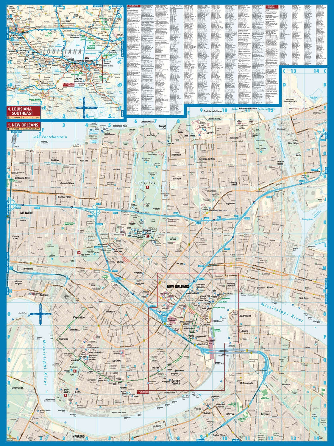 New Orleans 1:11.000 - Stadtplan