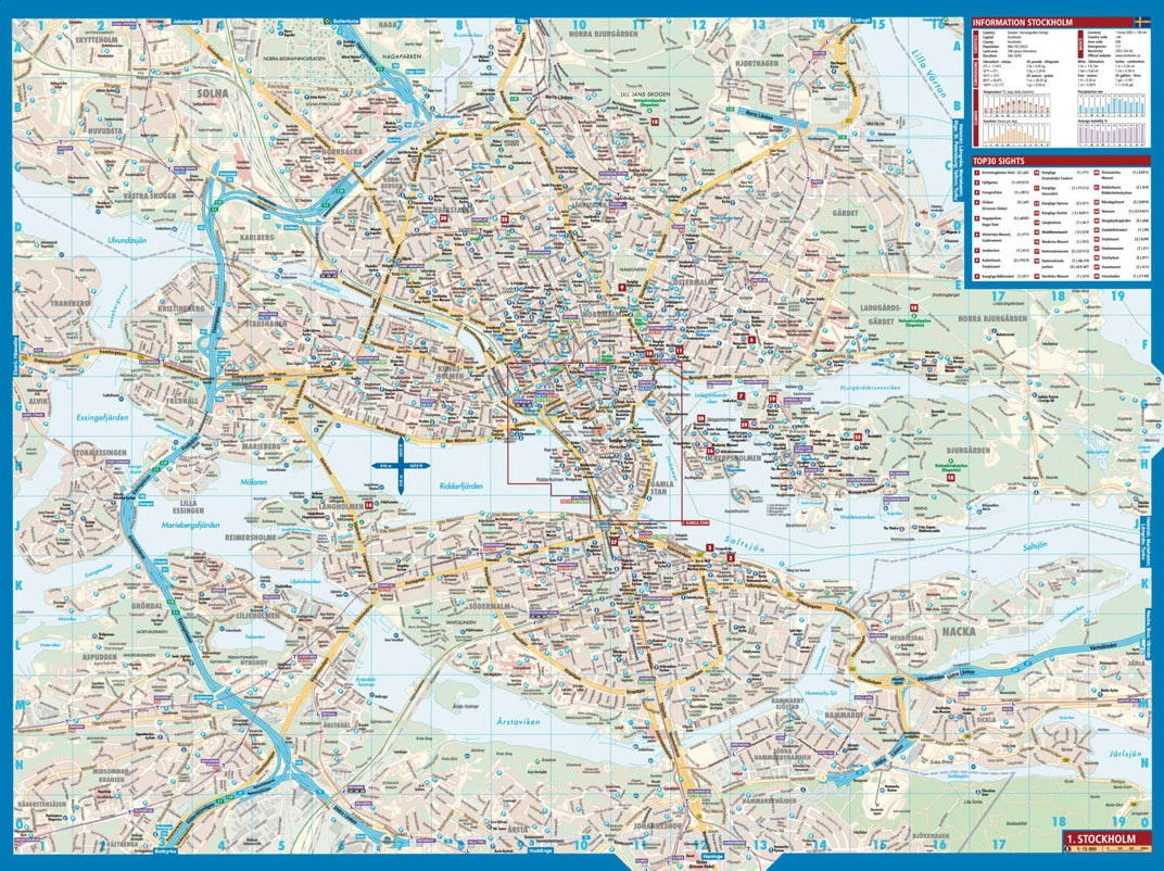 Stockholm - 1:15.000 Stadtplan