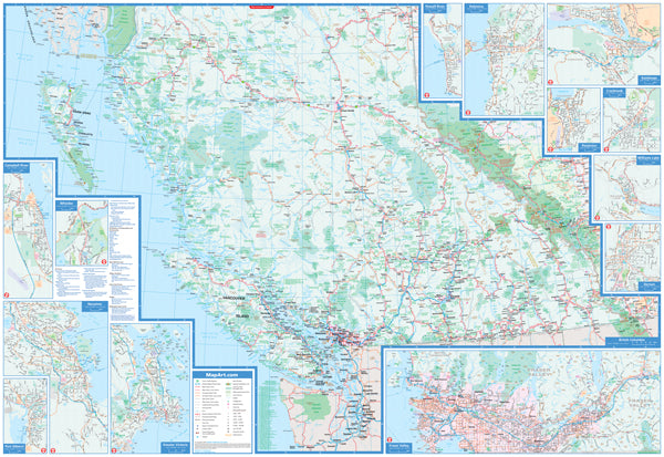 British Columbia 1:1.500.000 - Straßenkarte MapArt