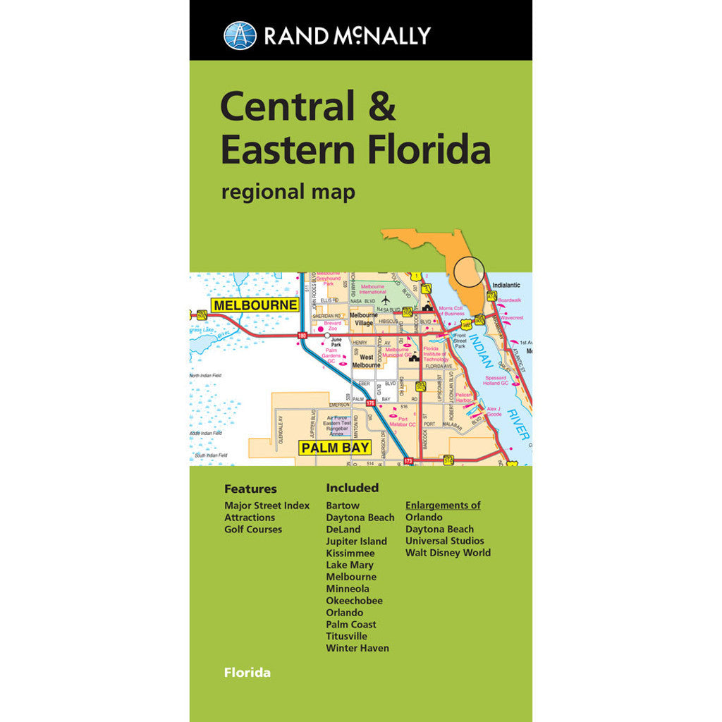 Central & Eastern Florida - Regionalkarte Rand McNally