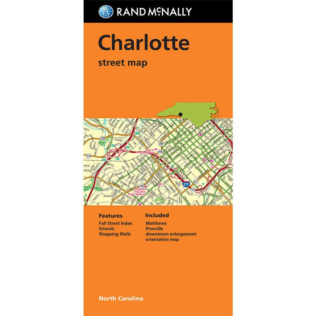 Charlotte - Stadtplan Rand McNally