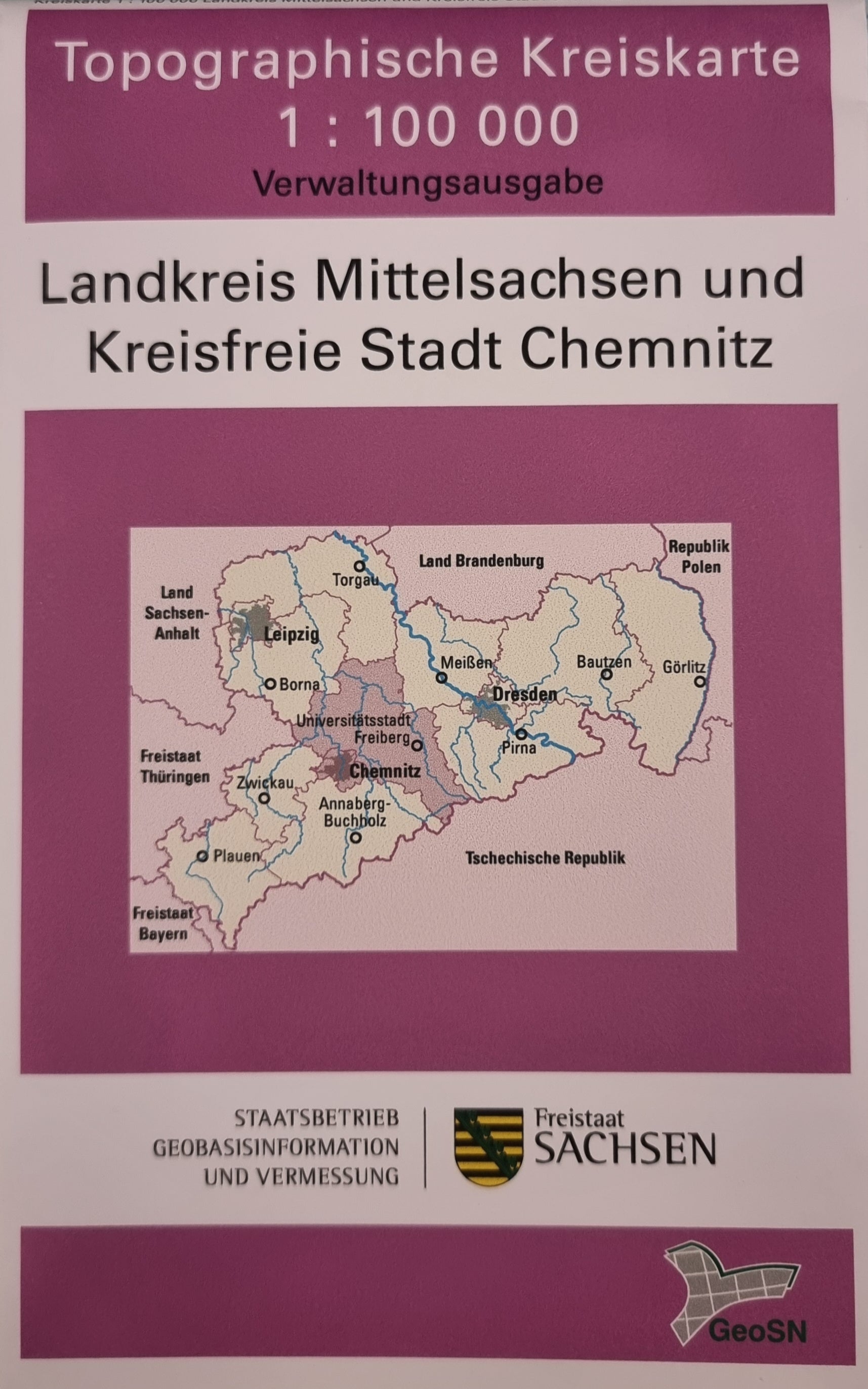 Kreiskarten Sachsen 1 : 100 000