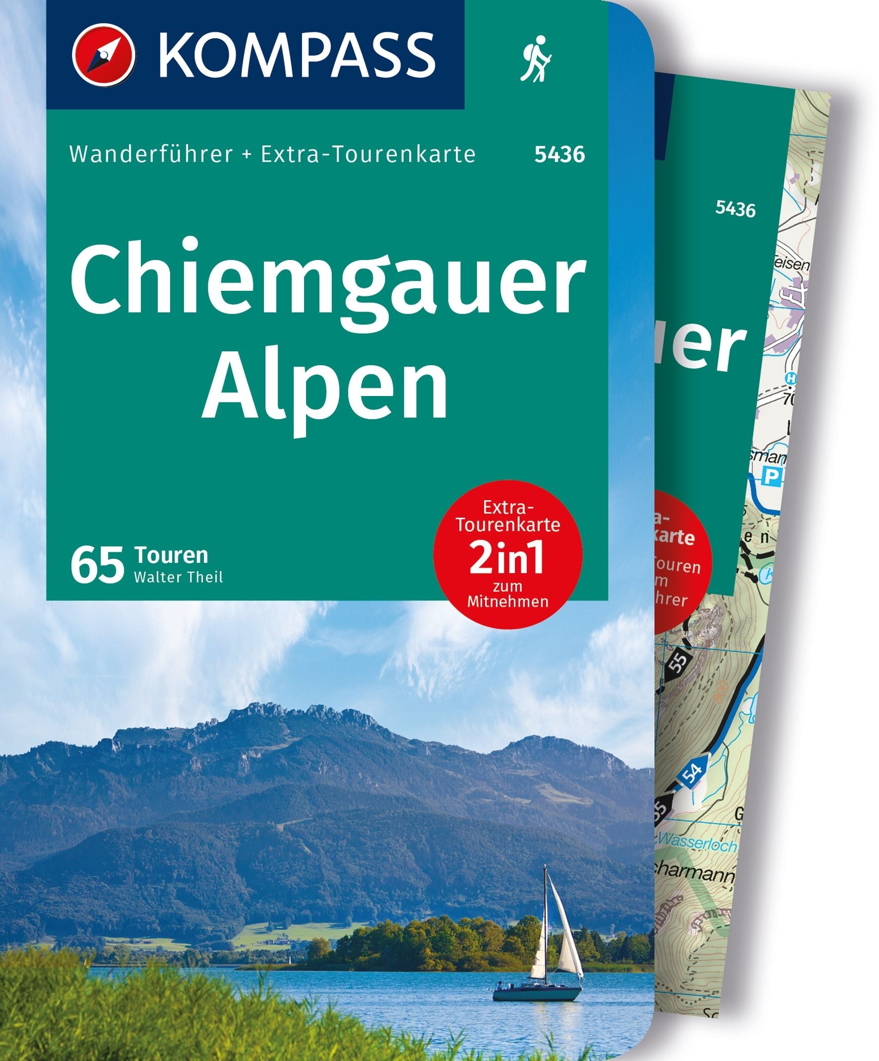Chiemgauer Alpen, Wanderführer mit Extra-Tourenkarte 1:35.000 - Kompass Wanderführer