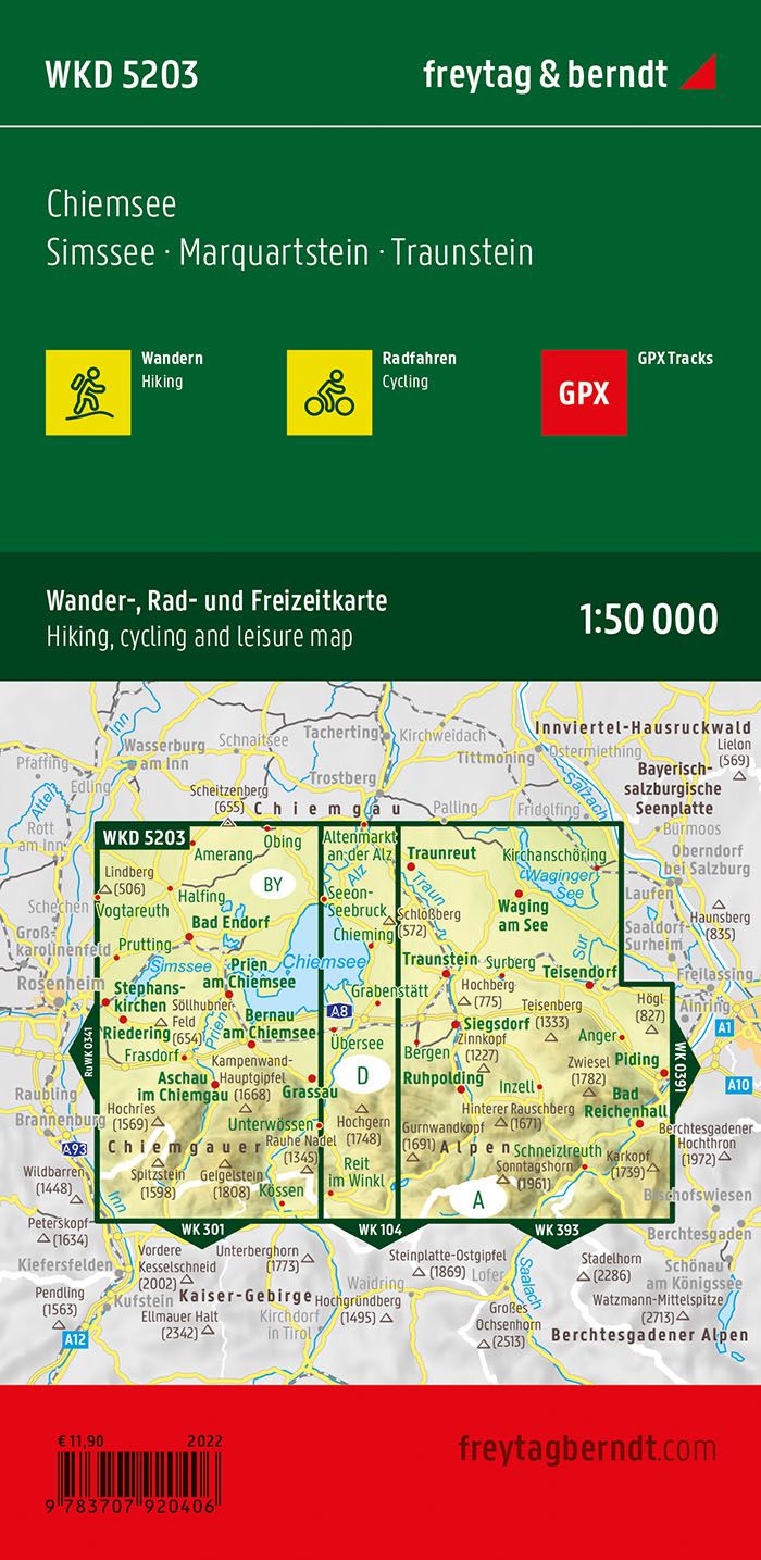 Chiemsee mit Infoguide 1:50.000 - Freytag & Berndt