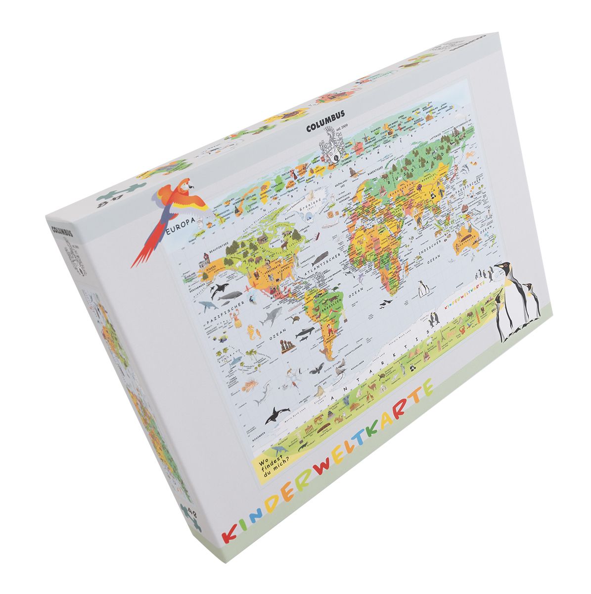 Puzzle: Kinder-Weltkarte 48 / 150 Teile