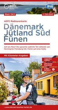 Jütland Süd / Fünen - ADFC-Radtourenkarte 1:150.000 - Dänemark 2
