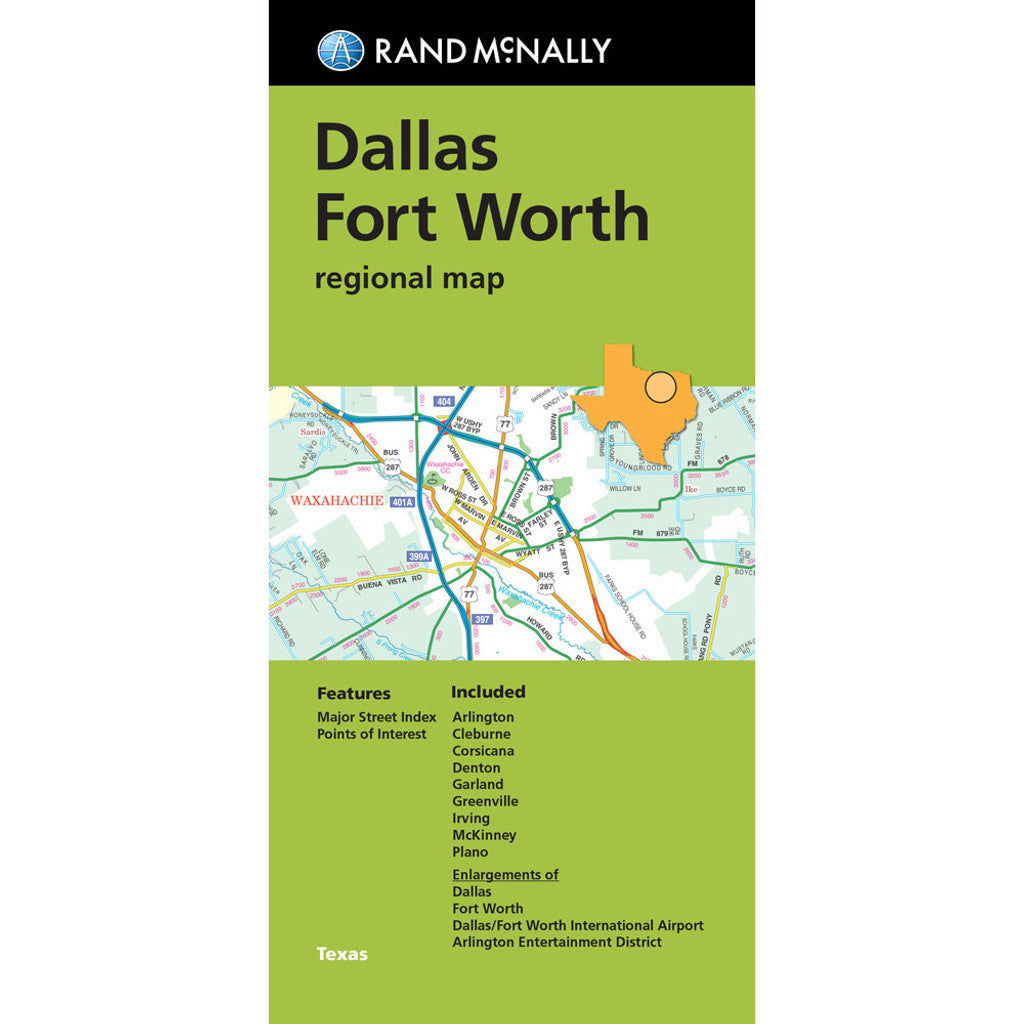 Dallas - Fort Worth - Regionalkarte Rand McNally