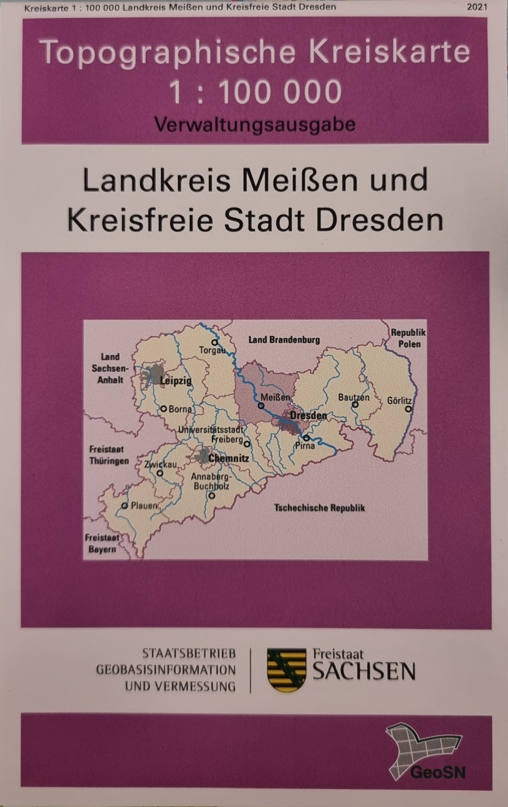 Kreiskarten Sachsen 1 : 100 000