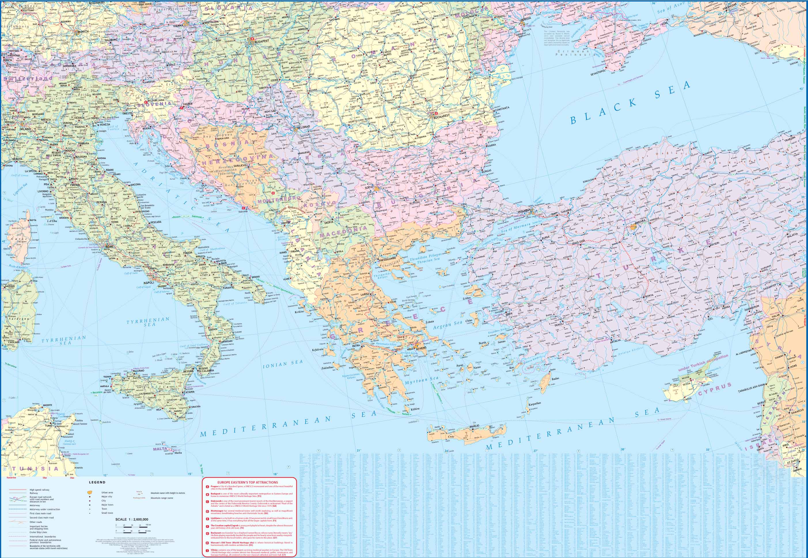 Eastern Europe Railway & Road 1:2.6 Mio. - ITM