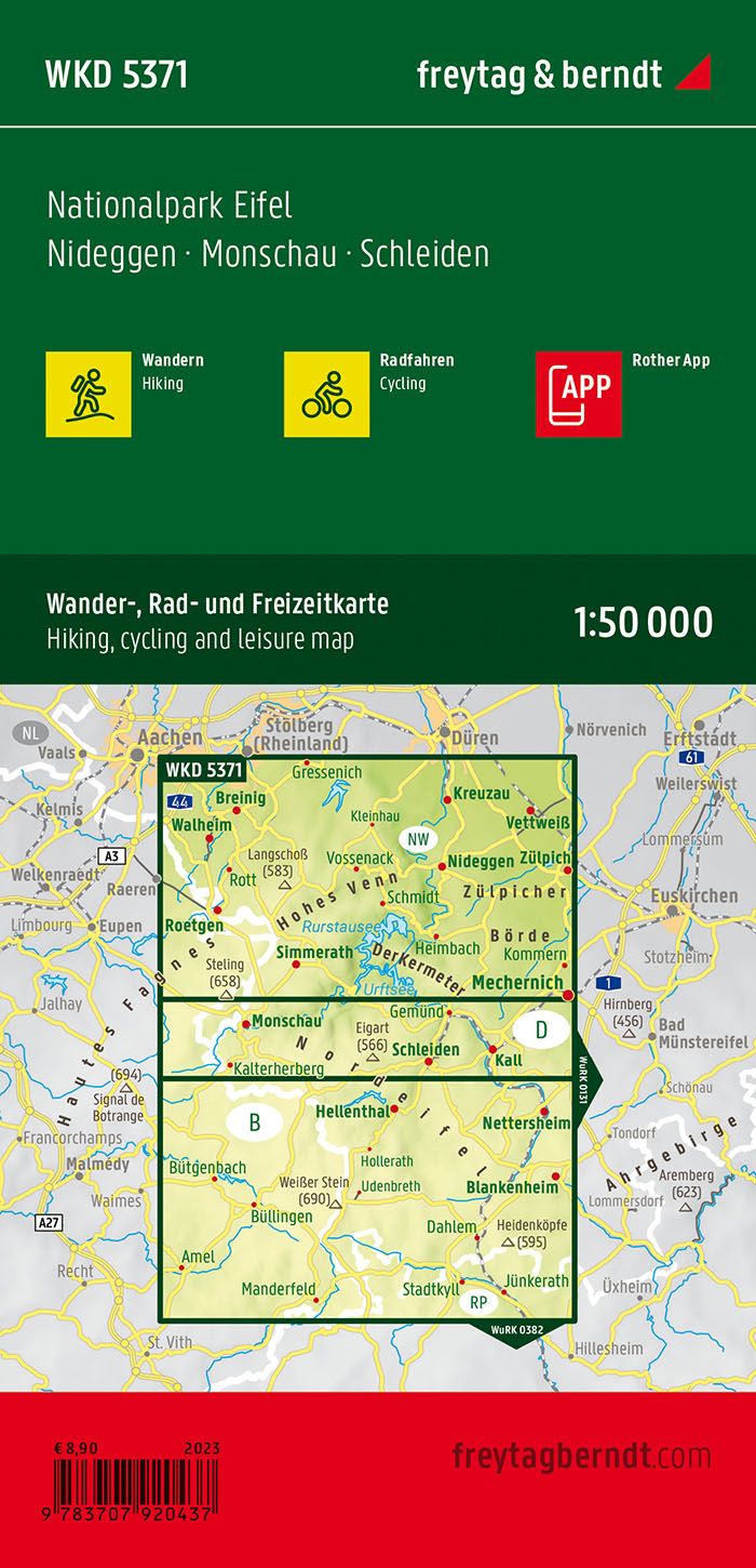 Nationalpark Eifel 1:50.000 - Freytag & Berndt