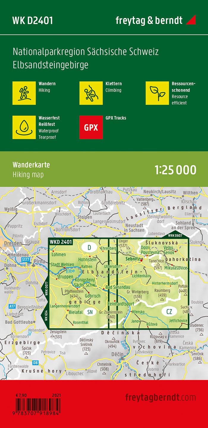 Nationalparkregion Sächsische Schweiz 1:25.000 - Freytag & Berndt