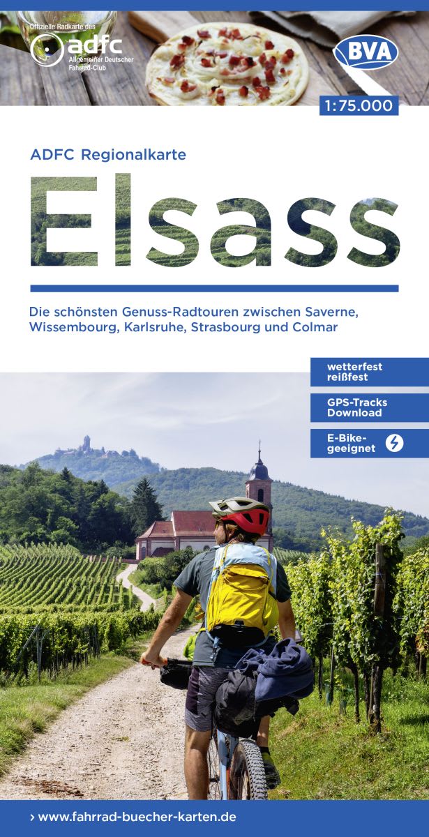 Elsass 1:75.000 - ADFC-Regionalkarte